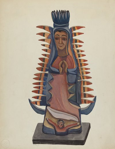 Bulto della Vergine di Guadalupe, c. 1936 da E. Boyd