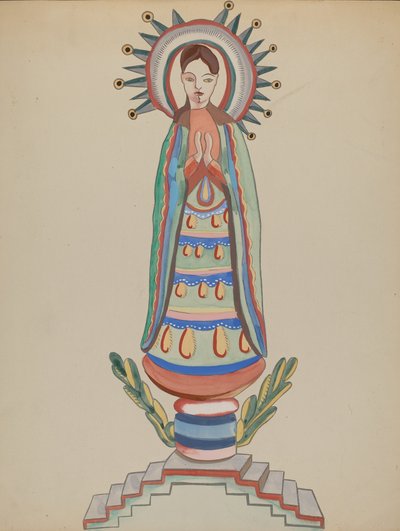 Nuovo Messico, Bulto, Figura in legno policromo, 1935-1942 da E. Boyd