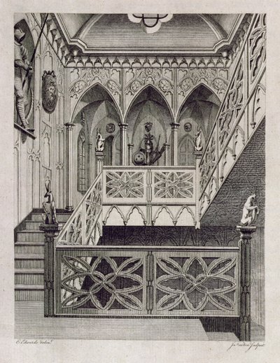Scala a Strawberry Hill, inciso da J. Newton, da 