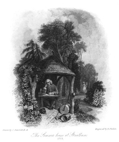 Casa estiva del Dr. Johnson a Streatham da E. Finden
