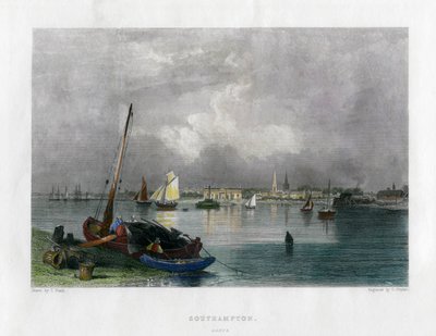 Southampton, Hampshire, XIX secolo da E. Finden