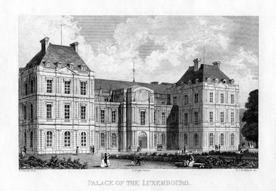 Palazzo del Lussemburgo, Parigi, c1830 da E. I. Roberts