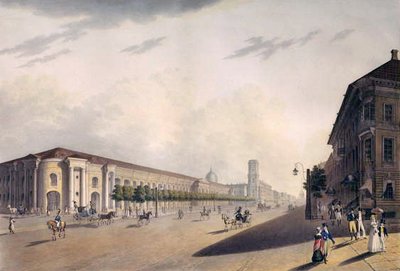 Gostiny Dvor, San Pietroburgo, 1820s da E. I. Yessakov