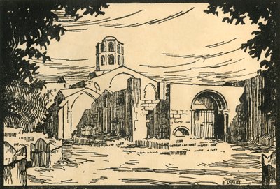 Les Alyscamps, Chapelle Shonorat - Gli Alyscamps e la Cappella St-Honorat, c1920s da E Laget