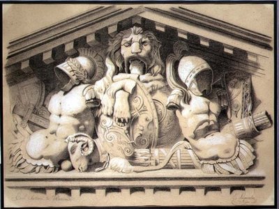 Un frontone scultoreo al Louvre da E. Laquerbe
