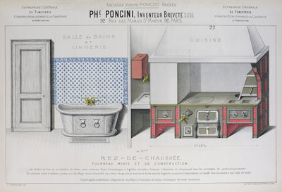 Progetti di cucina e bagno, illustrazione dal catalogo 