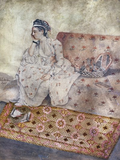 Ritratto di Mary Gunning, contessa di Coventry, dopo un disegno di Jean-Etienne Liotard da E. Lyttleton