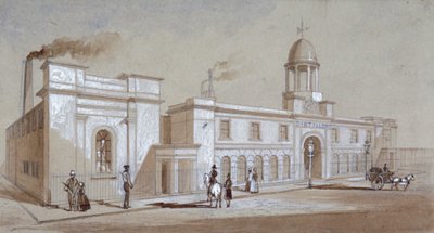 Veduta della distilleria di Grimble e Booth in Albany Street, St Pancras, Londra, c1830 da E Noyce