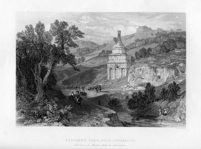 Tomba di Assalonne, vicino a Gerusalemme, Israele, 1841 da E. Redclyffe