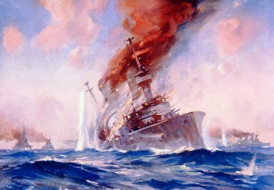 Battaglia delle Falkland: affondamento della Scharnhorst da E. S. (after) Hodgson