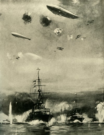 Il raid aereo britannico su Cuxhaven, giorno di Natale, 1914, c1920 da E. S. Hodgson