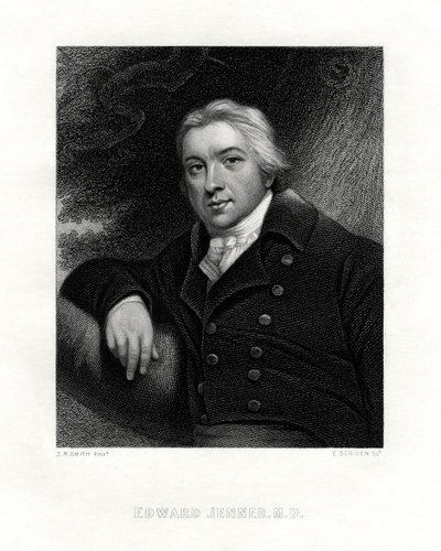 Edward Jenner, medico di campagna inglese, XIX secolo da E. Scriven