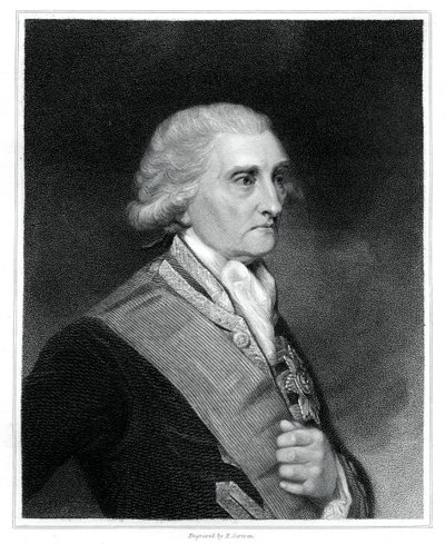 George Brydges Rodney, 1° Barone Rodney, ufficiale navale britannico, 1833 da E. Scriven