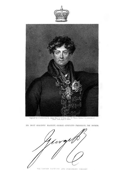 Giorgio IV, re di Gran Bretagna e Irlanda e di Hannover, XIX secolo da E. Scriven
