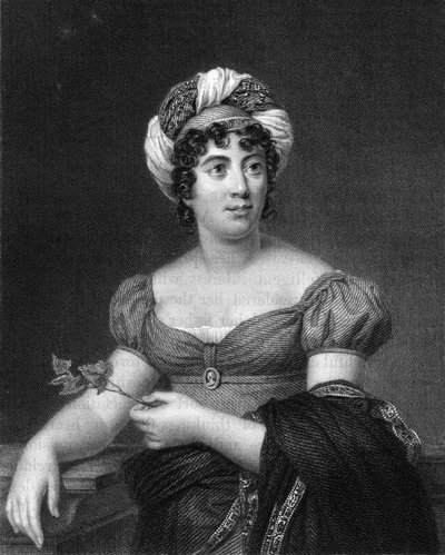 Germaine de Stael, scrittrice francese, romanziera e propagandista politica, 1836 da E. Scriven