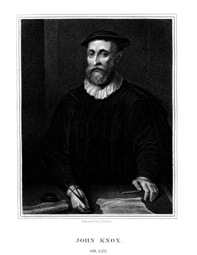 John Knox, riformatore religioso scozzese, 1825 da E. Scriven