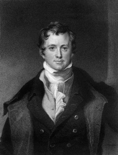 Sir Humphrey Davy, chimico e fisico cornico, 1845 da E. Scriven