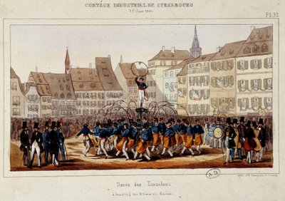 La danza dei bottai durante il corteo industriale a Strasburgo il 25 giugno 1840 da E. Simon