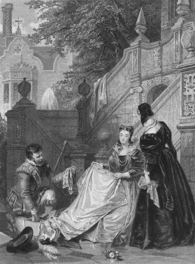 Scena da Kenilworth di Sir Walter Scott. Wayland, Amy Robsart & Janet, 1834 da E. Smith