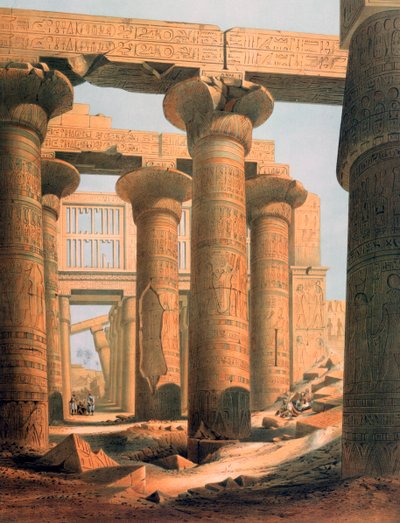 Sala a Karnak, Egitto, XIX secolo da E Weidenbach