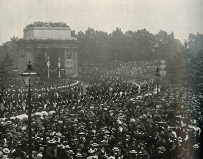 Arrivo del Primo Ministro canadese On. Wilfrid Laurier a Hyde Park Corner, 1897 da E. and S. Woodbury