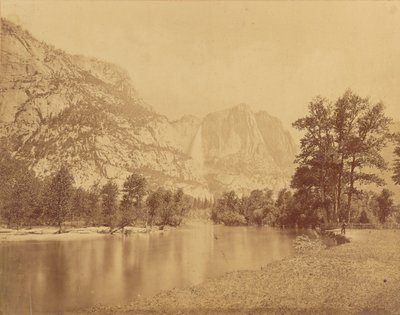 Cascate dello Yosemite. (Grande Orso Grizzly.) Caduta di 2600 piedi. da Eadweard J. Muybridge