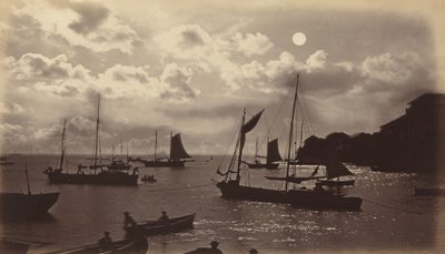 Effetto della luce lunare-Baia di Panama, 1877 da Eadweard Muybridge