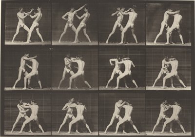 Piatto numero 340. Boxe, scarpe a mano aperta da Eadweard Muybridge