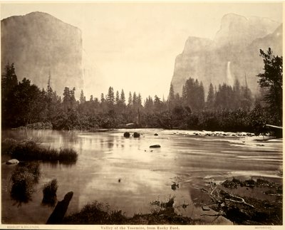 Valle dello Yosemite, da Rocky Ford, 1872 da Eadweard Muybridge