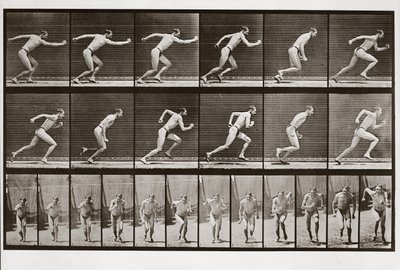 Uomo che corre, Tavola 59 da Animal Locomotion, 1887 da Eadweard Muybridge
