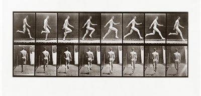 Uomo che corre, Tavola 65 da Animal Locomotion, 1887 da Eadweard Muybridge