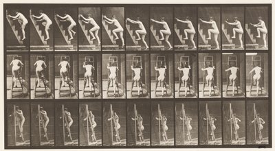 Tavola 110. Salire una scala a pioli, due gradini alla volta da Eadweard Muybridge
