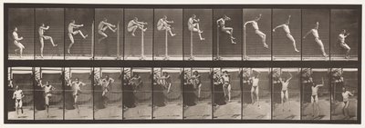 Piatto 152. Saltando; salto in alto dritto (scarpe) da Eadweard Muybridge