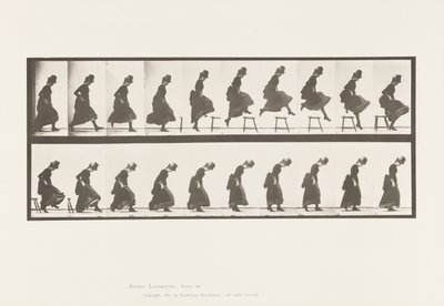 Saltare; Corsa Dritta Salto in Alto, 1885 da Eadweard Muybridge