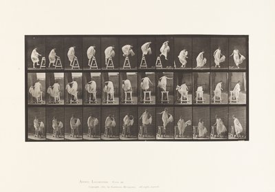 Salire su un cavalletto; saltare giù, girarsi da Eadweard Muybridge