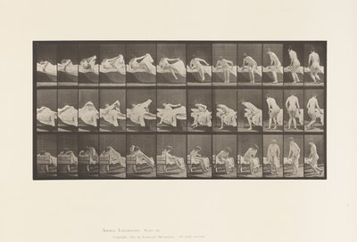 Tavola 264. Alzarsi dal letto e prepararsi a inginocchiarsi da Eadweard Muybridge