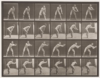 Tavola 280. Baseball; prendere la palla, 1885 da Eadweard Muybridge