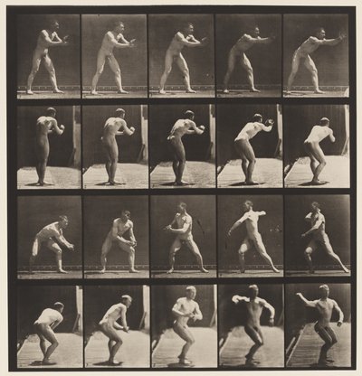 Base-ball; prendere e lanciare, 1885 da Eadweard Muybridge