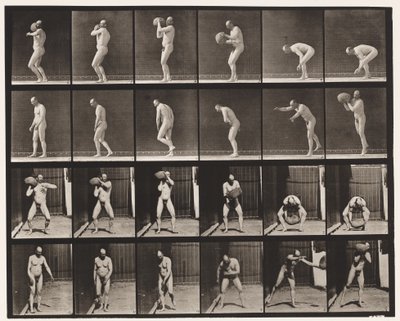 Tavola 312. Sollevare una roccia di 75 libbre da Eadweard Muybridge
