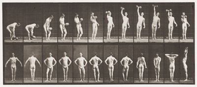 Sollevare un manubrio da 50 libbre; posare (tavola 321) da Eadweard Muybridge
