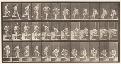 Piastra 410. Uscire dalla vasca da bagno, sedersi, asciugarsi i piedi da Eadweard Muybridge