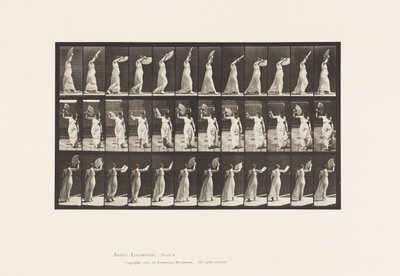 Piastra 41. Camminare, sventolare un ventaglio da Eadweard Muybridge