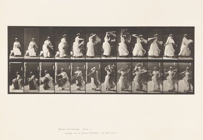 Piatto 424. Toilette; Alzarsi dalla sedia e mettersi lo scialle, 1885 da Eadweard Muybridge