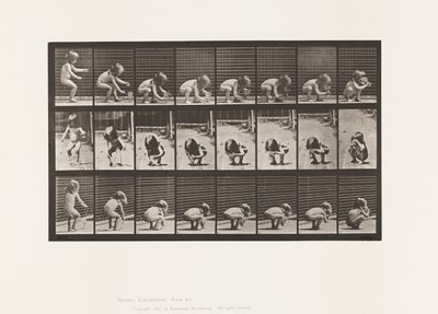 Tavola 477. Bambino, chinarsi, sollevare un calice e bere da Eadweard Muybridge