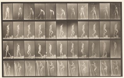 A, Tennis sul prato; B, salire un gradino, 1872-1885 da Eadweard Muybridge