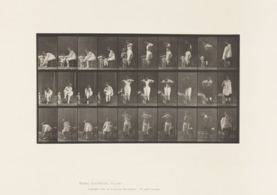 Piastra 494. Fasi varie della toilette da Eadweard Muybridge