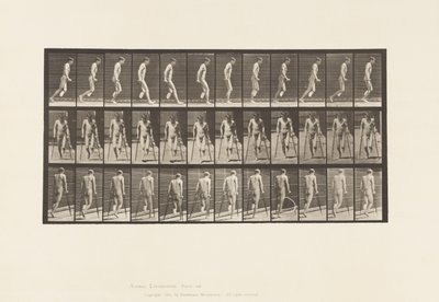 Tavola 537. Amputazione Singola della Gamba; Saltando con le stampelle da Eadweard Muybridge