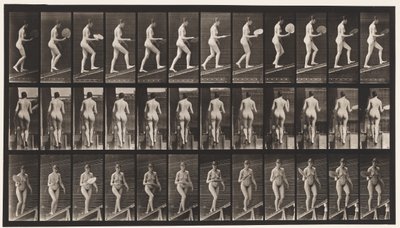 Tavola 78. Salire una pendenza, sventolare un ventaglio, 1872-1885 da Eadweard Muybridge