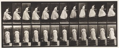 Tavola 95. Salire le scale, un bacino in mano, 1885 da Eadweard Muybridge