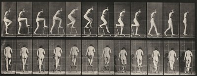 Tavola numero 180. Salire e scendere da una sedia da Eadweard Muybridge